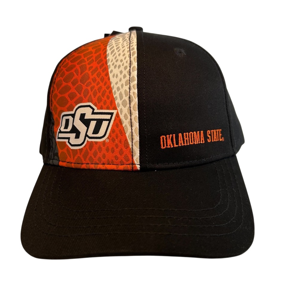 NEW Oklahoma State OSU Hat Cap Black Orange‎ Camo Adjustable Baseball NCAA